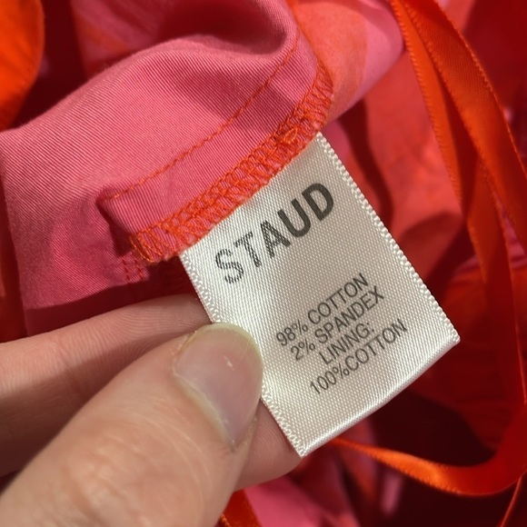 Staud Georgia Romper Halter Red Pink Floral Hawaiian - Picture 9 of 9